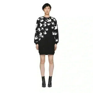 MCQ Alexander McQueen Swallow Sweatshirt Dress Small